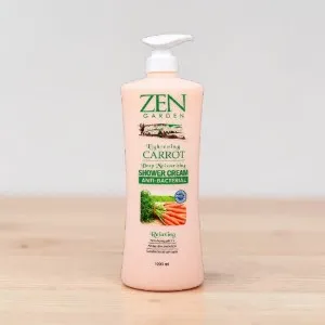 Zen Garden Lightening Carrot Deep Moisturising  Relaxing Shower Cream 1000ml (Malaysia)