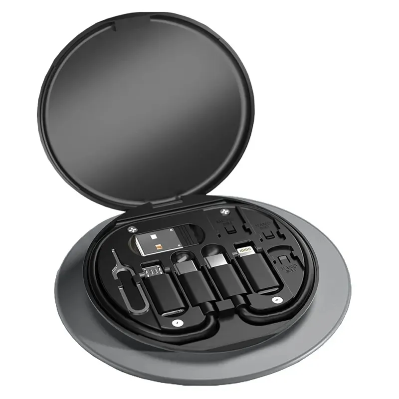 60W Fast Charging 3-in-1 USB Cable Set with Storage Box
