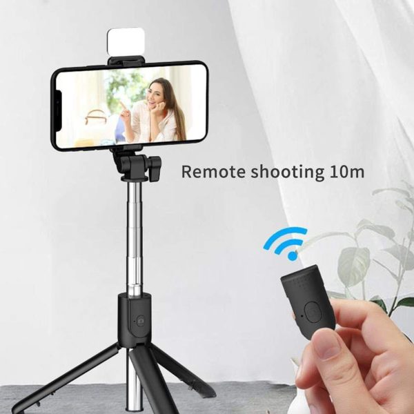 R1S Remote Control Selfie Stick With LED Light
