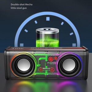 V8 Transparent Mecha Bluetooth Speaker