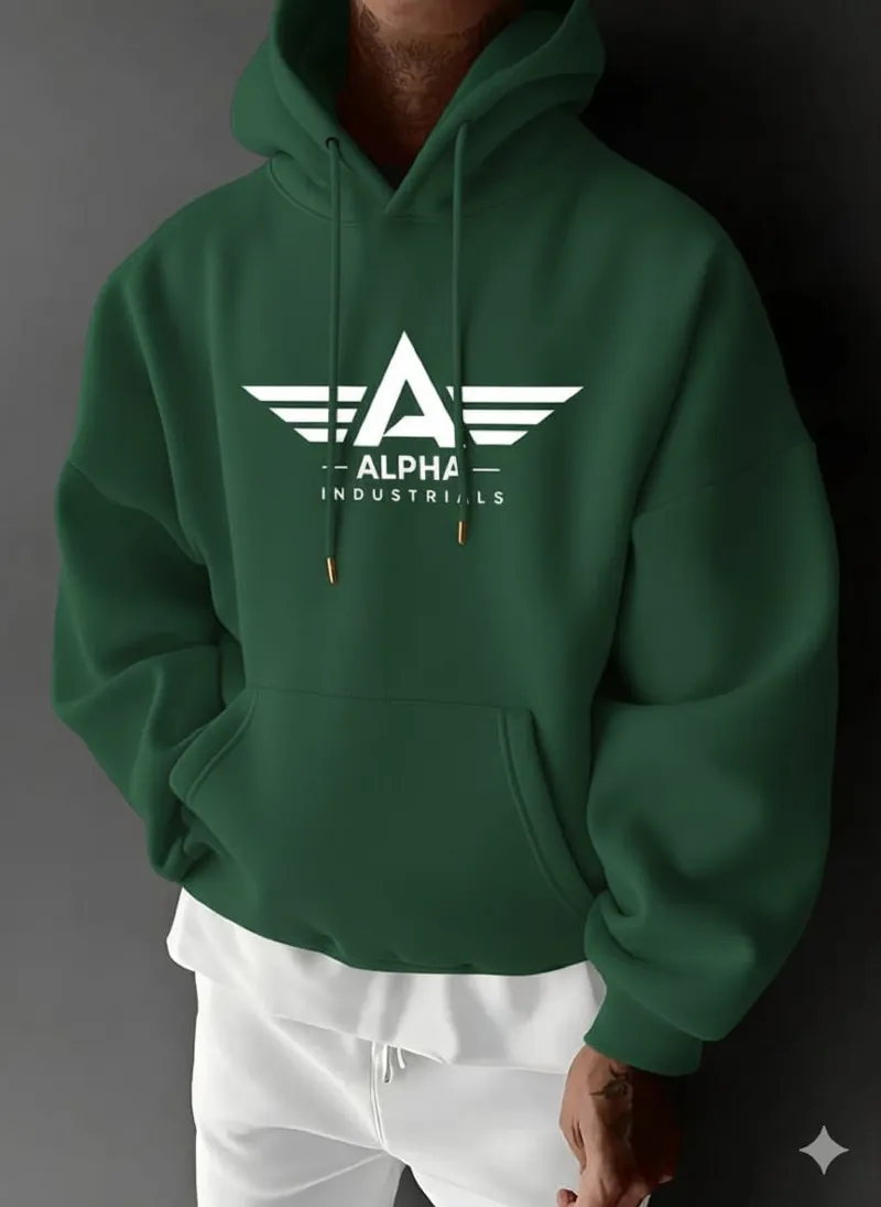 Men's Full Sleeve Winter Hoodie, 300 GSM Cotton, Sizes M to XL