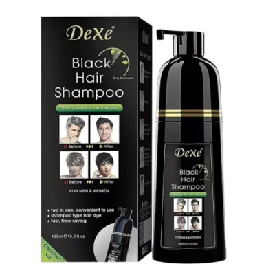Dexe Black Hair Shampoo For Men & Women 400ml (UK)