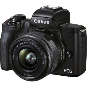 Canon EOS M50 Mirrorless Digital Camera, 24.1 MP, 4K, Auto Focus 15-45mm STM Lens