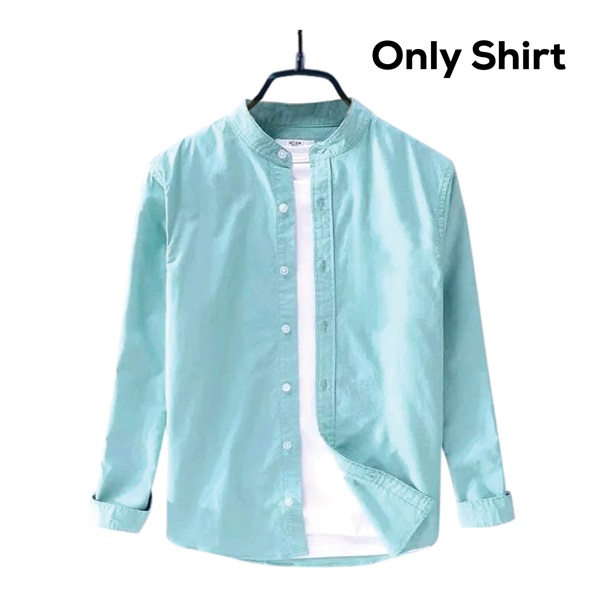 Men's Solid Colour Ban color Shirt