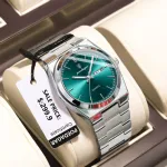 POEDAGAR 930 Men's New Luxury Luminous Date Week Stainless Steel Quartz Watch For Men