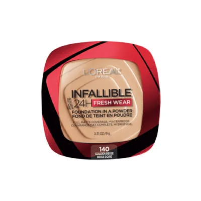 L'Oreal Infallible Fresh Wear Foundation in a Powder - 140 Golden Beige (USA)