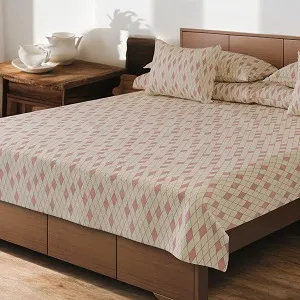 Regal Bed Sheet-304 (Peach Sparkles)