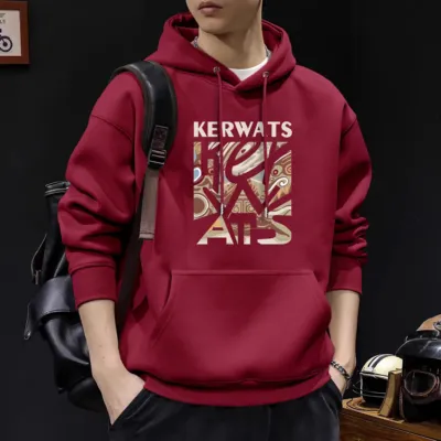 Men's Cotton Winter Hoodie, 320 GSM, Full Sleeve, 4 Colours