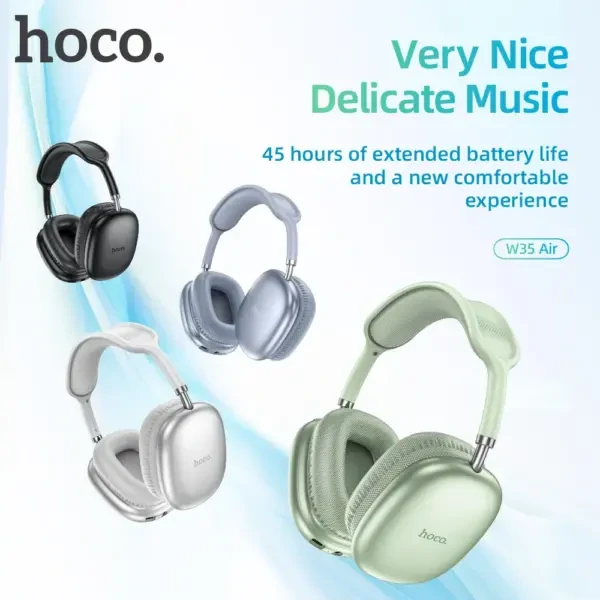 Hoco W35 Air Wireless Headphone- Green Color