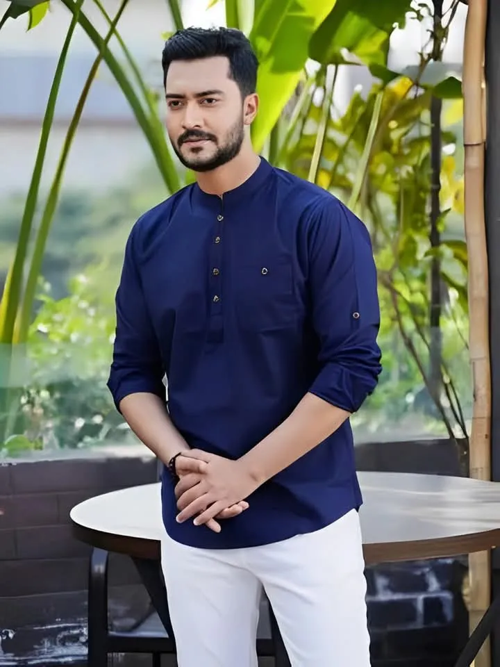 Men's Solid Colour Sakura Cotton Katua, Sizes M to XXL
