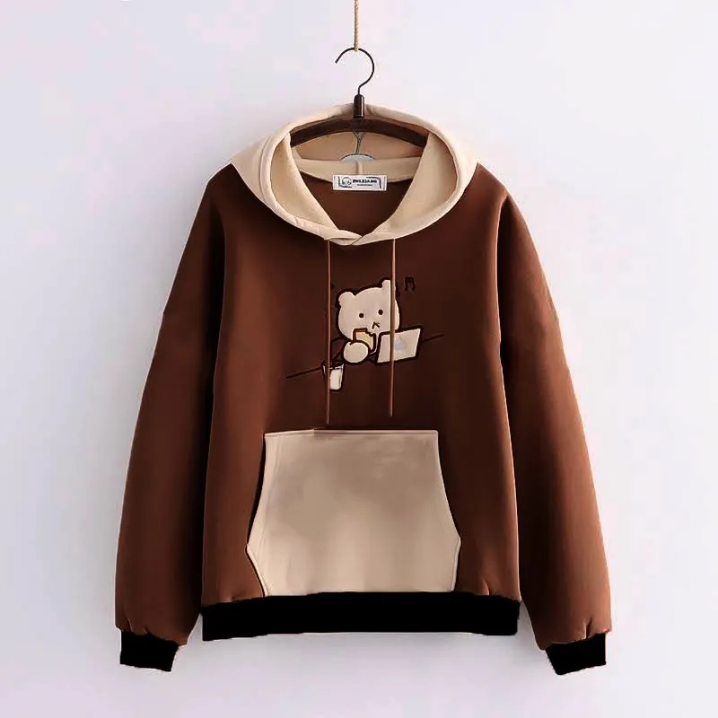 Women's Brushed Cotton Fleece Hoodie, DTF Print, 300 GSM, 2 Colours