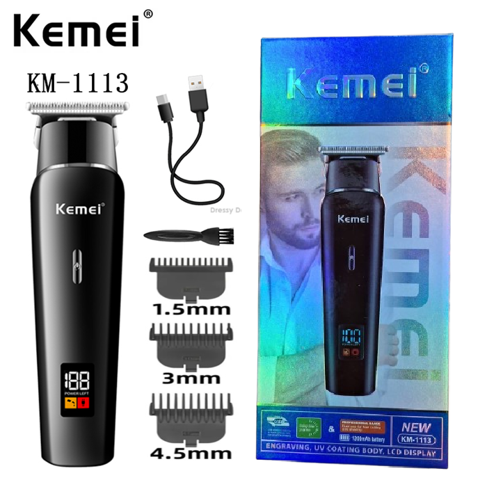 Kemei KM 1113 Professional Rechargeable Hair Clipper Beard Trimmer