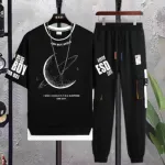 Men's Jersey Half Sleeve T-Shirt and Trouser Combo, 5 Colours