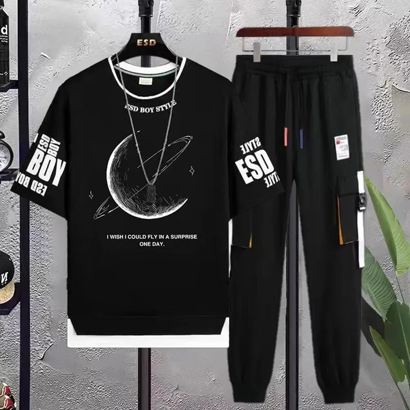 Men's Jersey Half Sleeve T-Shirt and Trouser Combo, 5 Colours