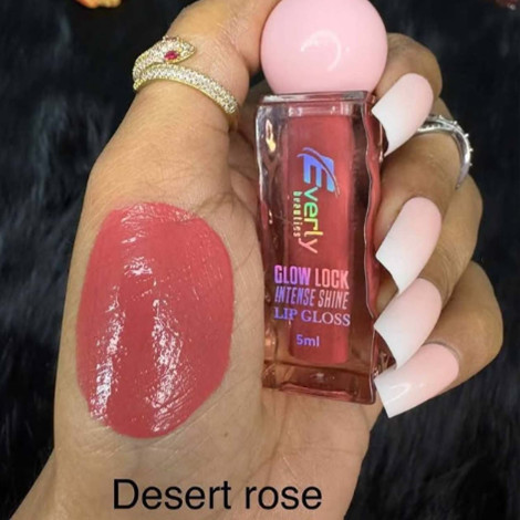 Everly Beauties Glow Lock Intense Shine Lip Gloss - Desert Rose (China)