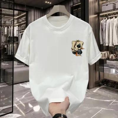 Drop Shoulder Tee in Single Jersey Cotton, DTF Print, Sizes M, L, XL