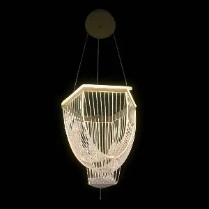 Qulik Modern Chandelier Hanging hexagons shape LED Ceiling Light