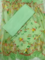 Risika Silk Unstitched Three Piece with Floral Print