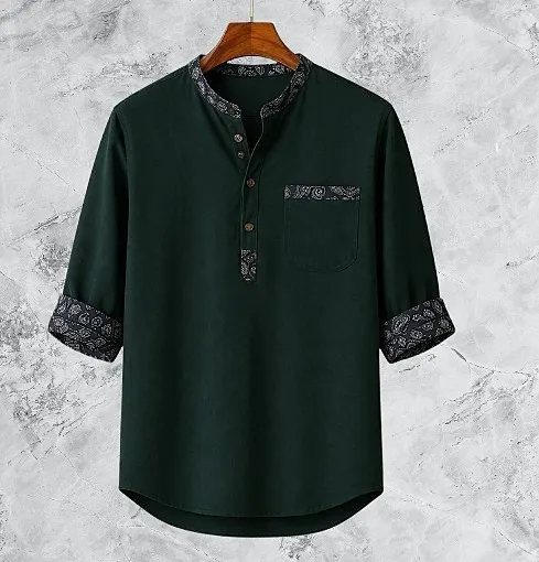 Men's Synthetic and Cotton Blend Katua, Slim Fit, 6 Colours