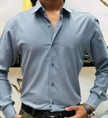 Premium China Micro Stig Shirt (Formal / Casual) (Ash)