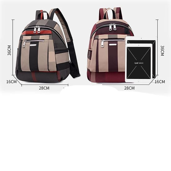 Nylon Backpack Durable Waterproof Casual Shoulder Bag (Blue Color)