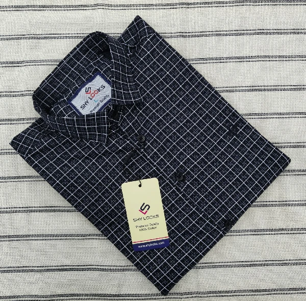 Update Cotton full Sleeve Check Shirt for Men's