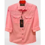 Double Pocket  shirt for men( Pink)