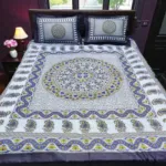 Panel Cotton Bed Sheet 7 x 8 Feet, 3 Colours