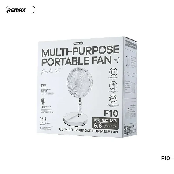 Remax F10 6.6-inch Multi-purpose Portable Fan With Remote