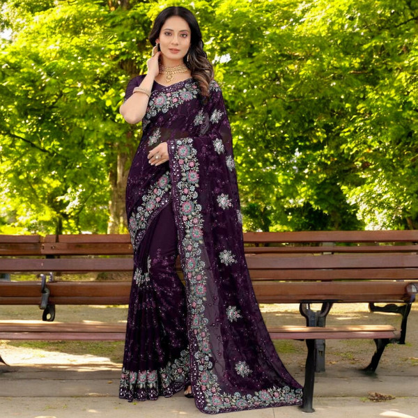 Stylish Indian Georgette Saree with Blouse Piece