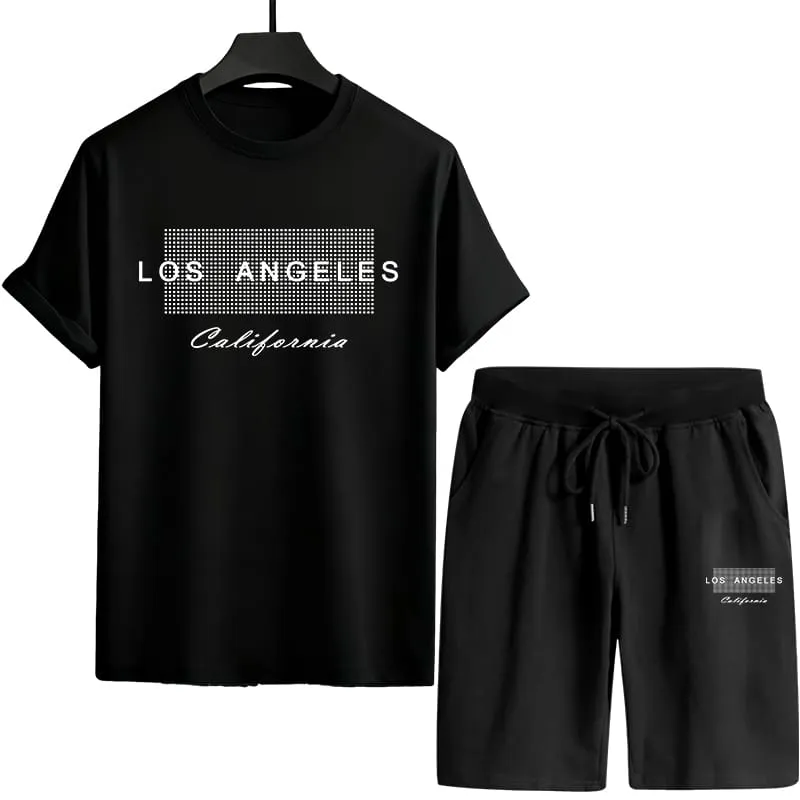 Men's Mesh Tee and Short Pant Set, 160 GSM, Waist 28 to 36