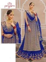 Women's Semi-Stitched Georgette Party Dress with Embroidered Skirt