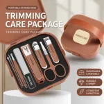Premium 8-Piece Manicure and Pedicure Set | Stainless Steel Nail Clippers & Grooming Kit with Elegant Portable Travel Case