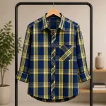 Men's Oxford Cotton Formal Check Shirt, Sizes M to XXL