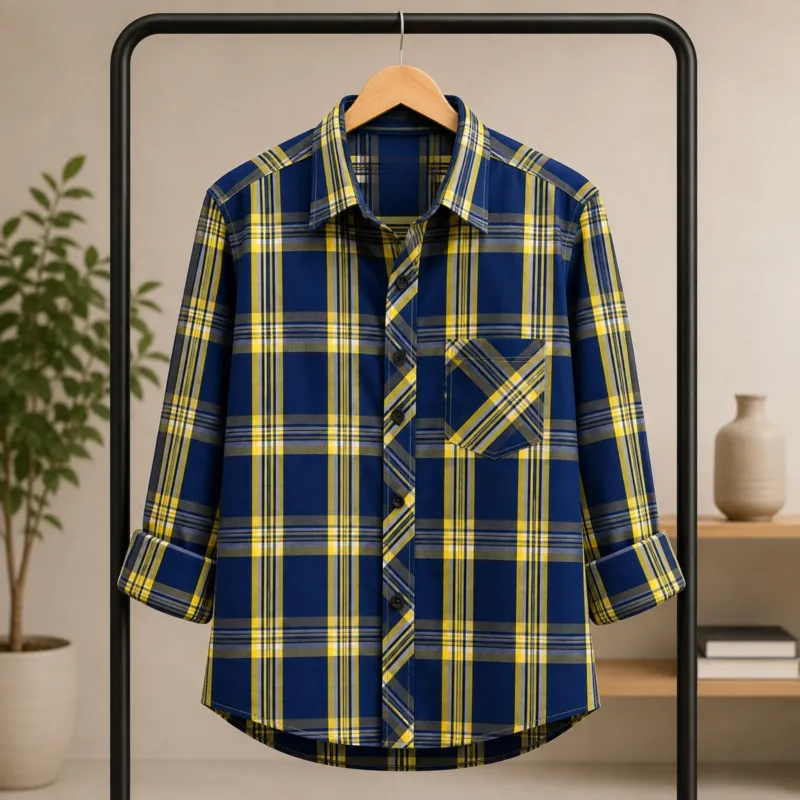 Men's Oxford Cotton Formal Check Shirt, Sizes M to XXL