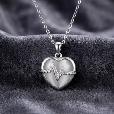 Necklace-Sterling-Heartbeat