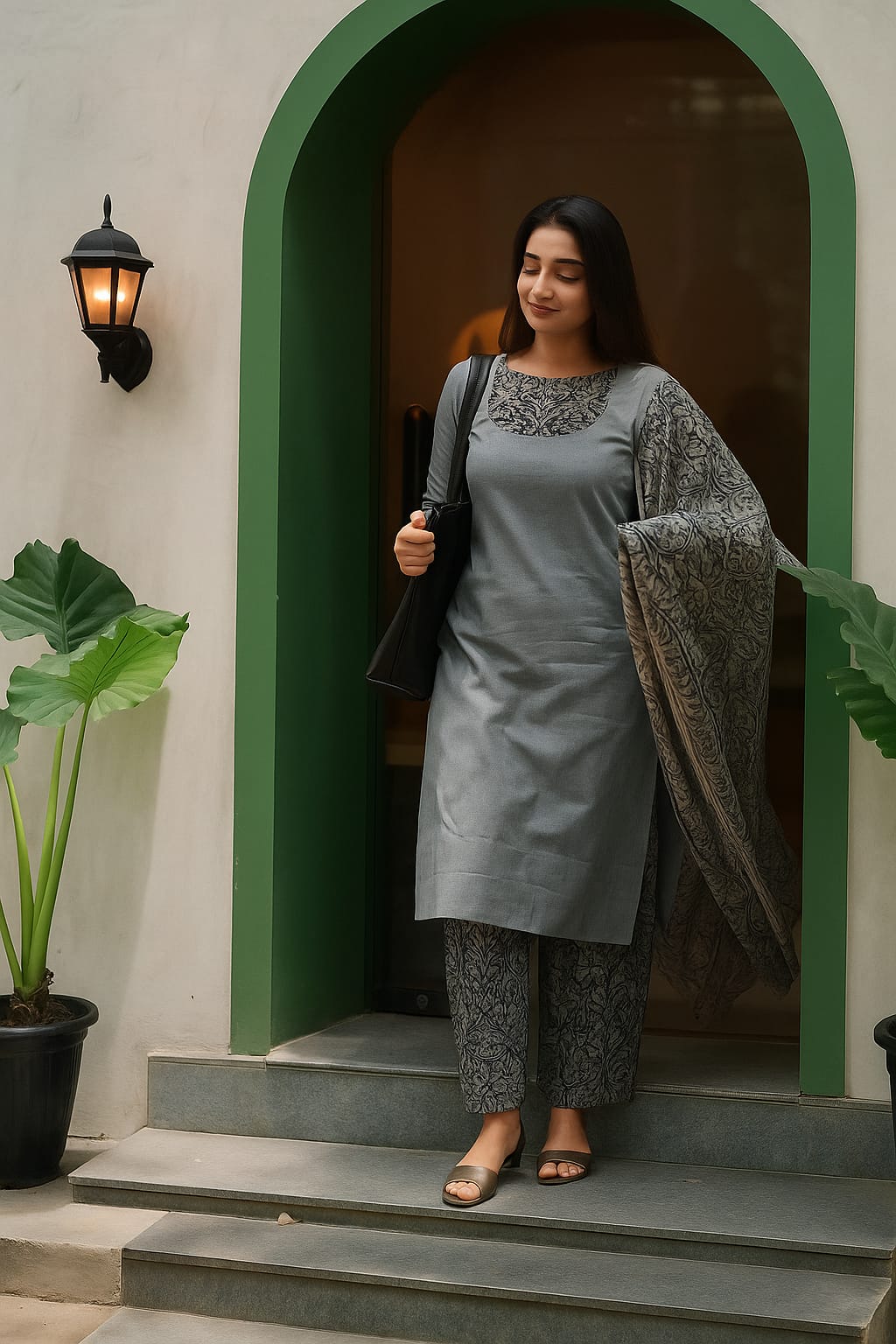 Women's Cotton Three Piece with Digital Print Orna, 3 Colours