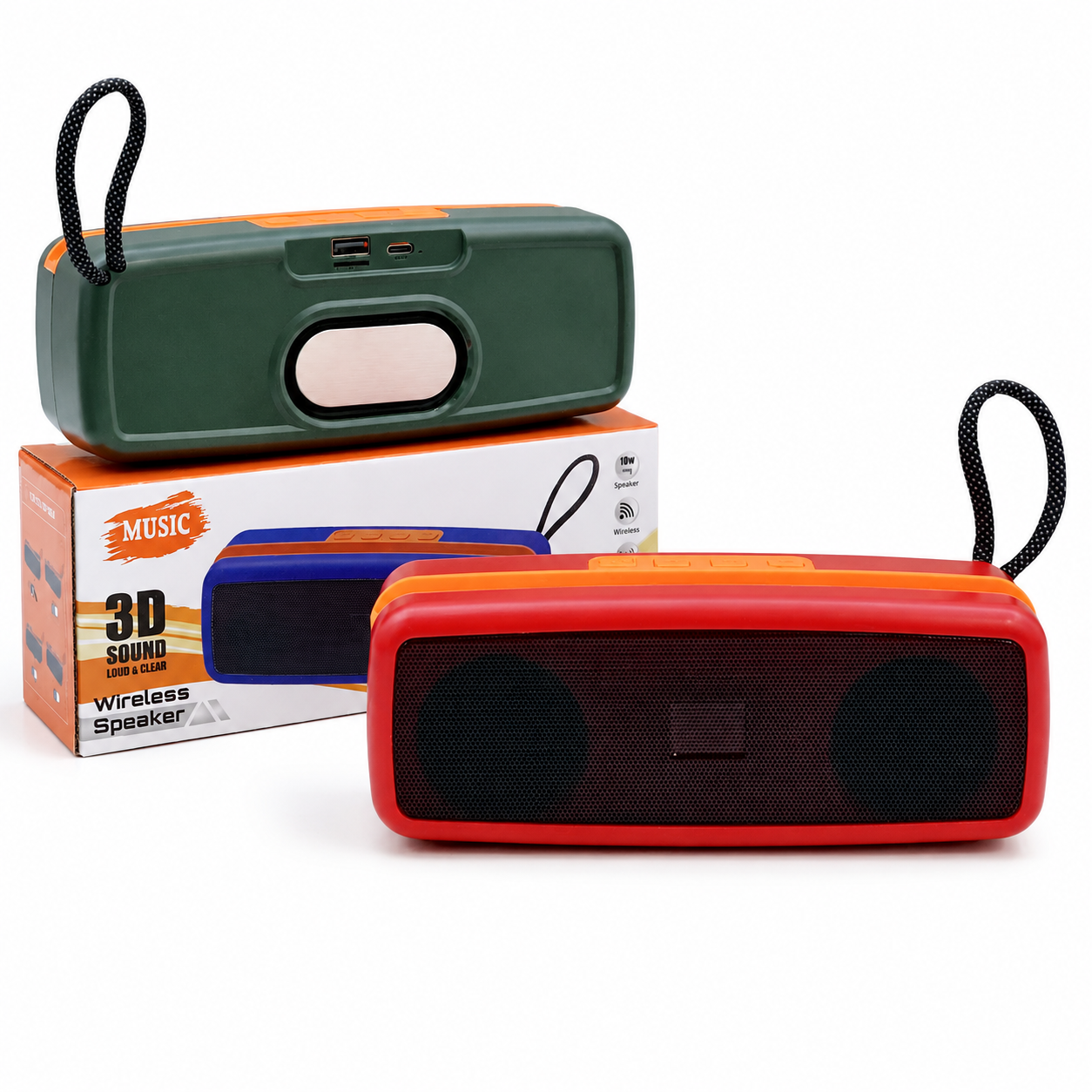 X-825 Dual Wireless Bluetooth Speaker – 10W Stereo Sound, 1200mAh Battery