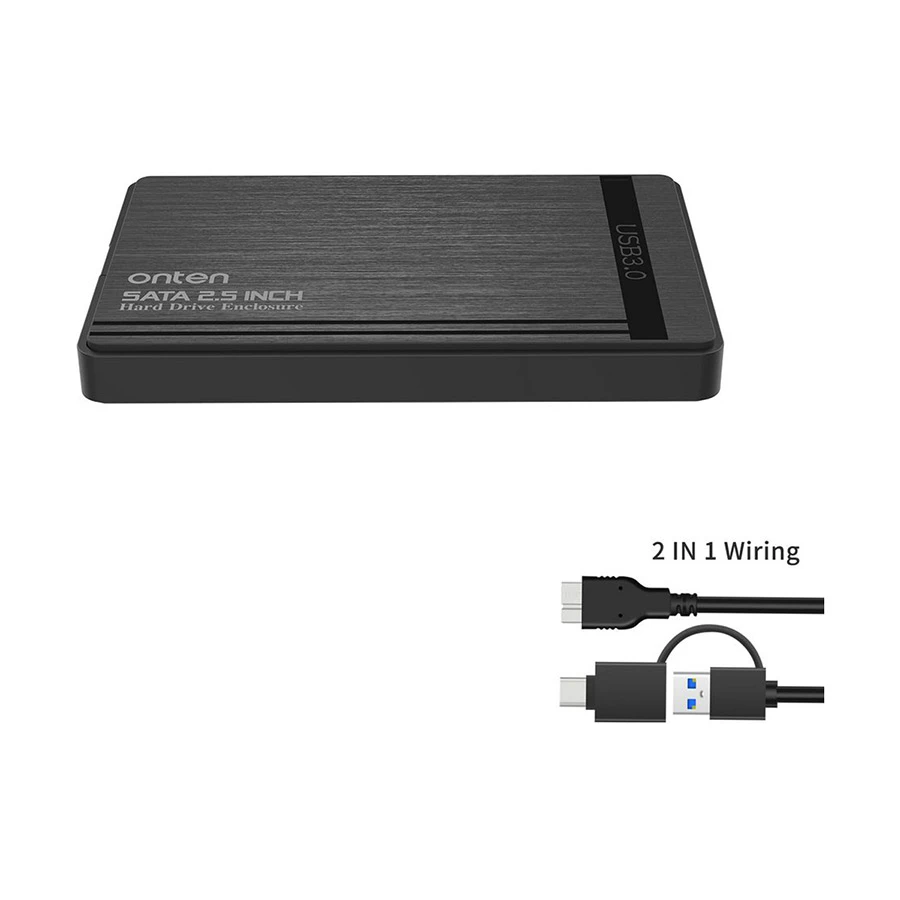 Onten OTN-UHD1 2.5 Inch SATA Black HDD/SSD Enclosure