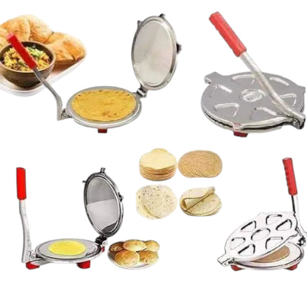 Affix Stainless Steel Kitchen Press Roti/Puri Maker Machine