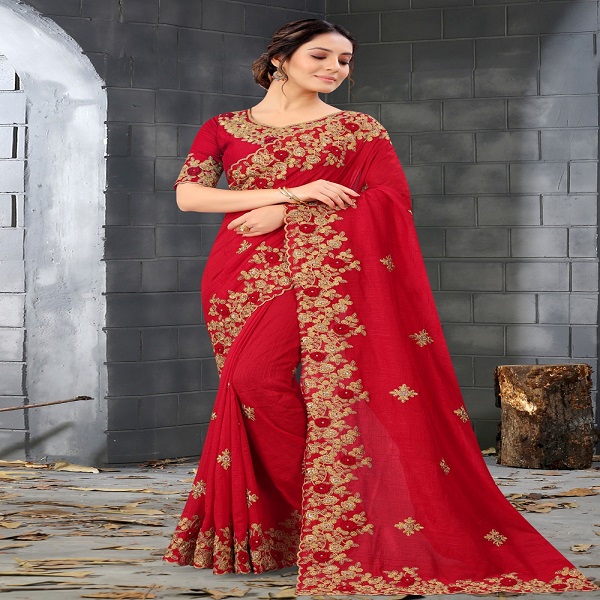 Indian Georgette Saree with Blouse Piece