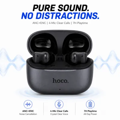 EQ27 Fun AI Translation True Wireless Earbuds – Bluetooth 5.4 ANC & ENC Noise Cancelling Earphones with 134+ Languages Real-Time Translation & 28H Battery