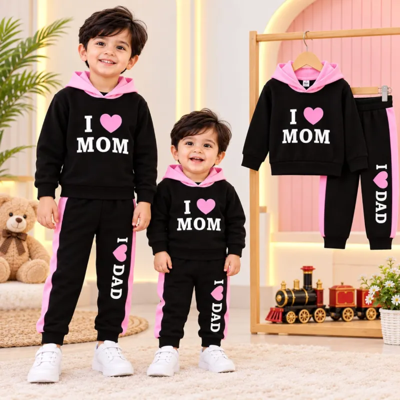 Kids' Brushed Cotton Hoodie and Pant Set, 3 Months to 8 Years