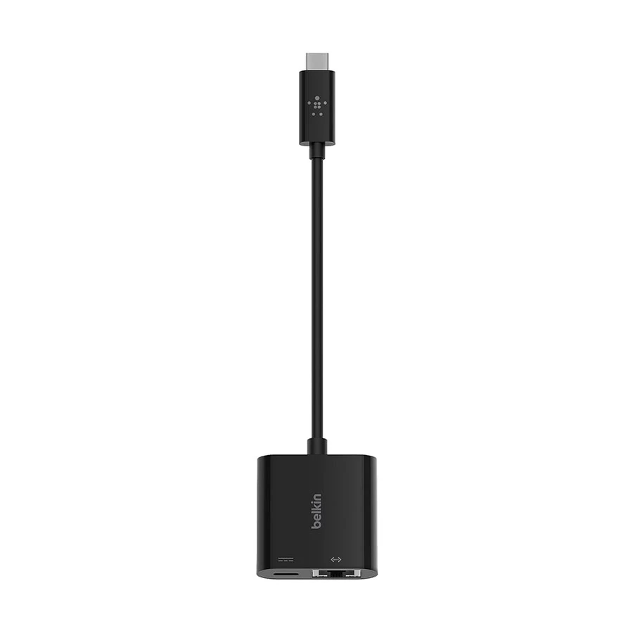 Belkin INC001btBK USB-C to Ethernet + 60W Charge Adapter Black
