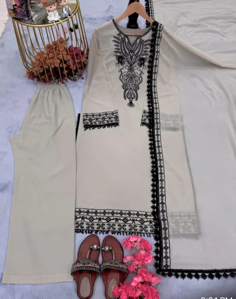 Women's Cotton Silk Digital Print Three Piece, 3 Colours