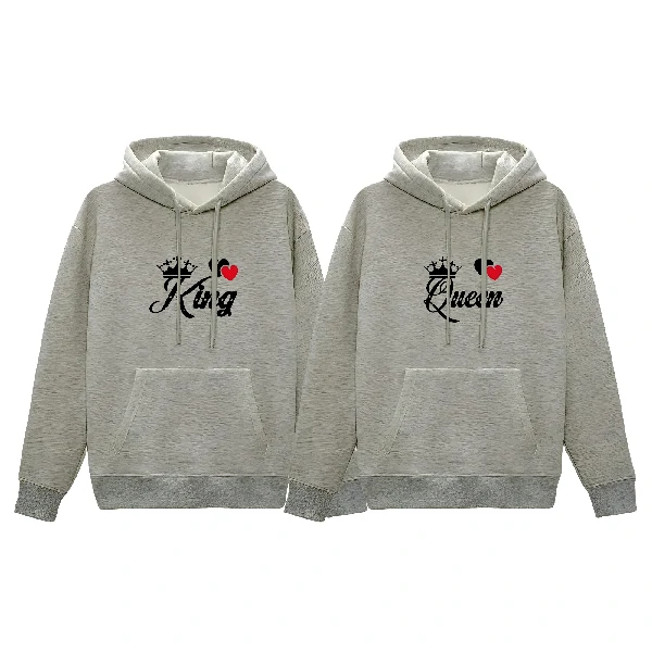 Comfortable Winter Couple Hoodie -Gray