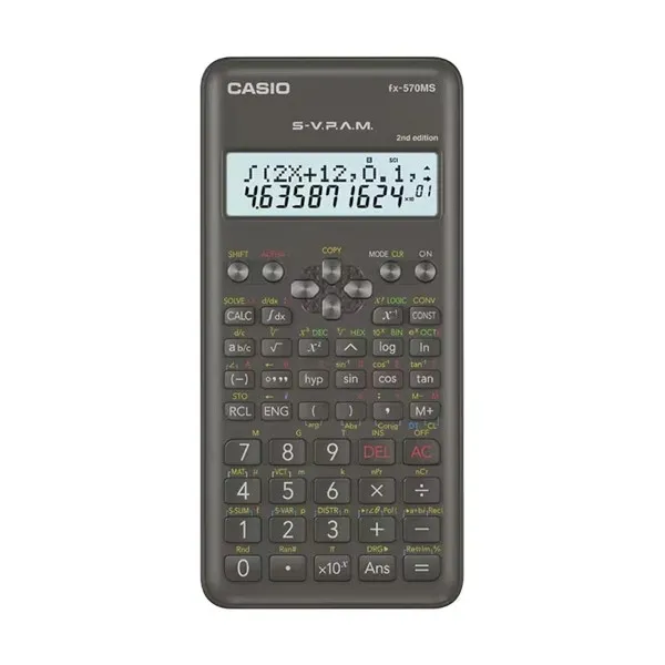 Casio FX-570MS-2 12 Digit (10 & 2) 2nd Edition Non Programmable Scientific Calculator