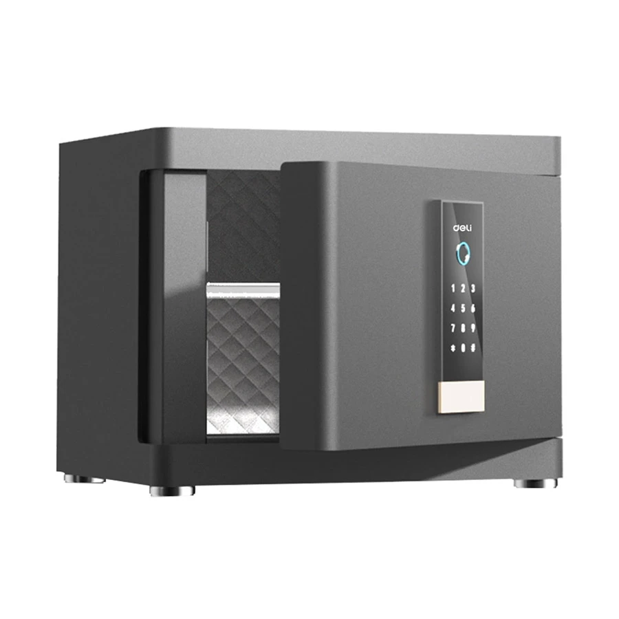 Deli ET592 Automatic Door Fingerprint Digital Safe Box, Black