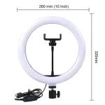 6 Fit Tripod Stand +10" Ring Light + K9 Microphone Combo