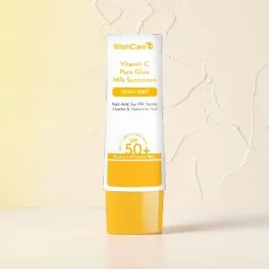 WishCare Vitamin C Pure Glow Milk Sunscreen SPF 50+ PA+++ 50g (India)